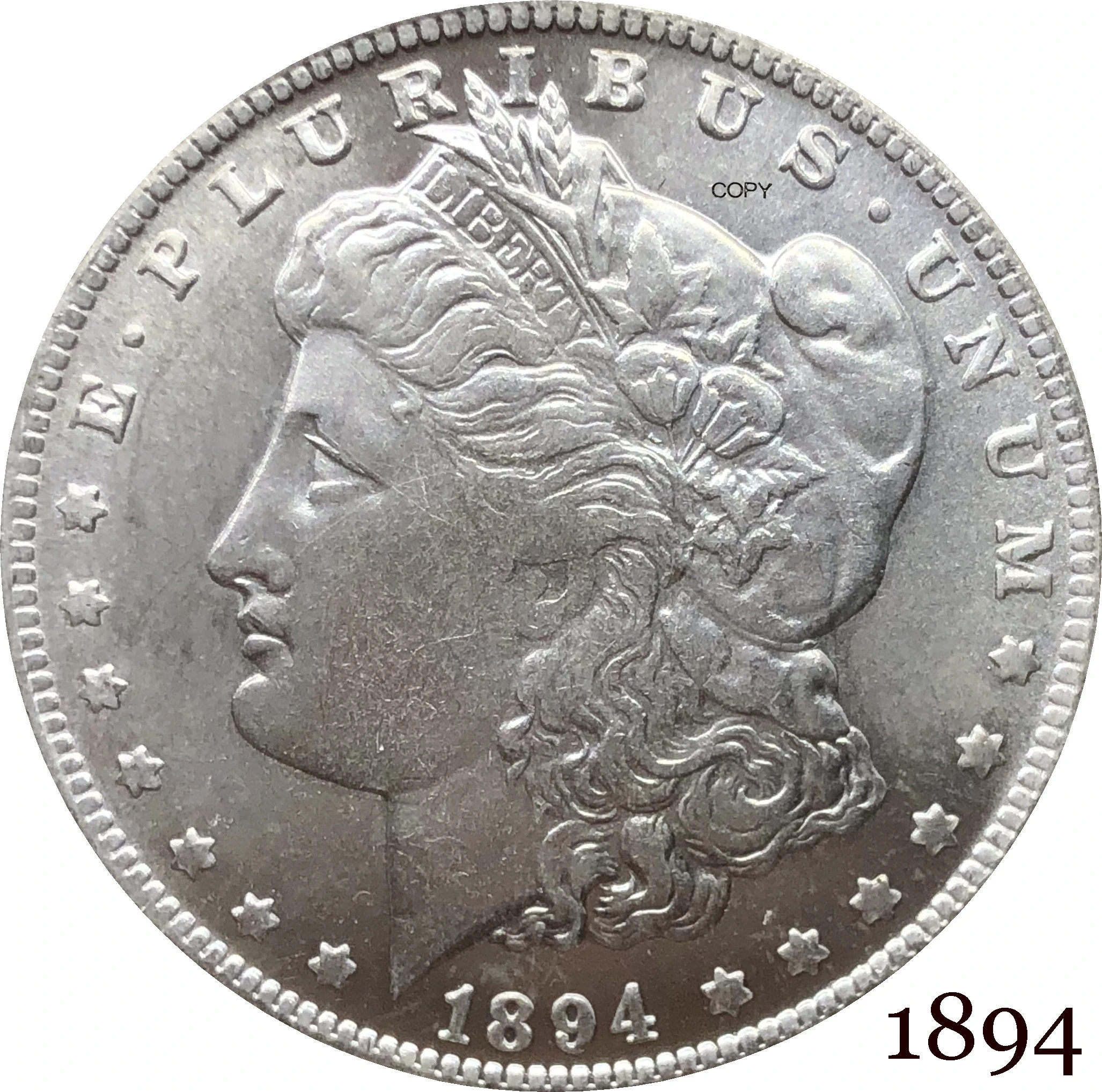 Соединенные Штаты Америки 1894 Морган один доллар Монета США Свобода Мельхиор Посеребренная в Боге мы доверяем копия монеты Соединенные Штаты Америки 1894 Морган один доллар Монета США Свобода Мельхиор Посеребренная в Боге мы доверяем копия монеты