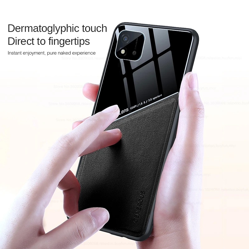 realmi c 21 case pc leather texure car magnetic suction phone case for realme c21 realmec21 soft silicon bumper shockproof coque free global shipping