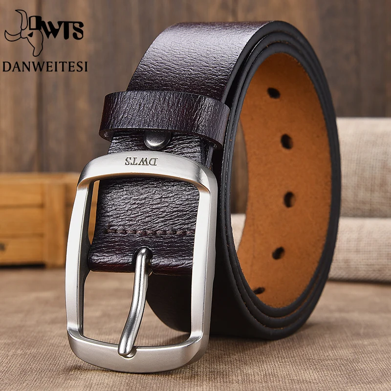 

[DWTS]Leather Belts for Men Belt male Genuine Leather Strap Designer Pin Buckle Fashion Belts Male Cummerbunds Ceinture Homme