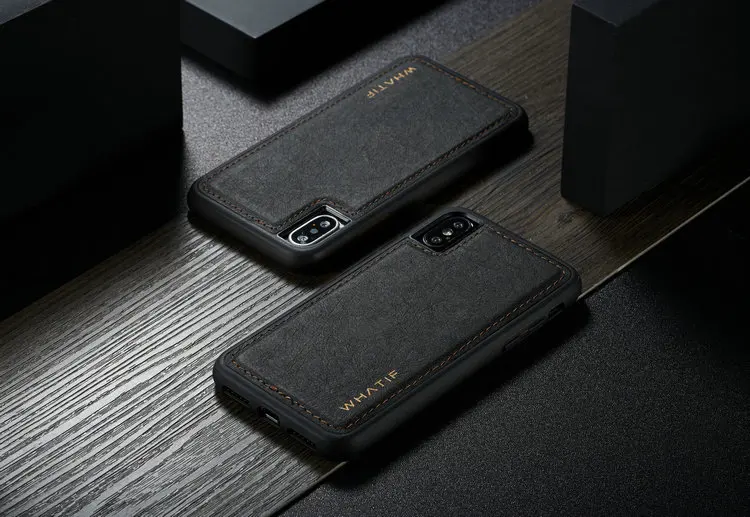 WHATIF для IPhone 8 7 6S Plus X чехол мягкий ТПУ крафт кожаный чехол s для Iphone 11 11Pro X XS Max XR защитный чехол