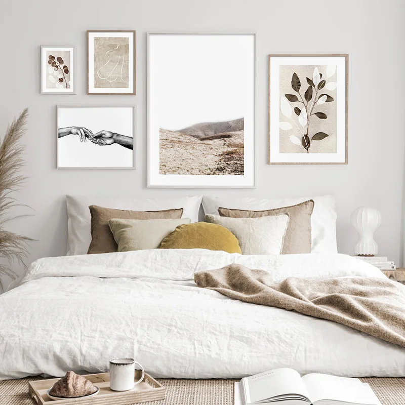 Абстрактная Картина на холсте винтажный лист пейзаж постер скандинавский арт