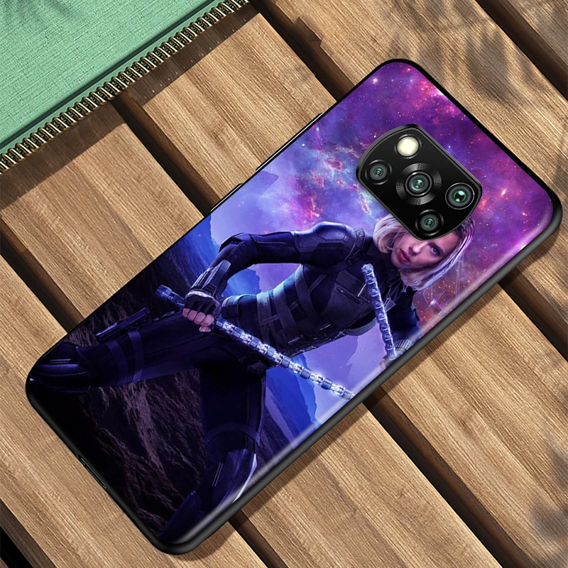 

Marvel Black Widow For Xiaomi Poco X3 NFC M3 M2 X2 F3 F2 Pro C3 F1 Mi Play Mix 3 A2 A1 6X 5X Black Phone Case Cover