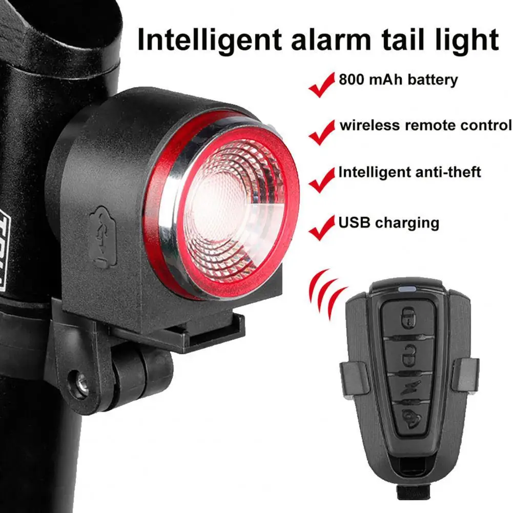 

Bicycle Bike USB Charging Safety Rear Lamp Alarm Remote Control Horn Tail Light Rear Lamp Alarm Remote Control Horn Tail Light
