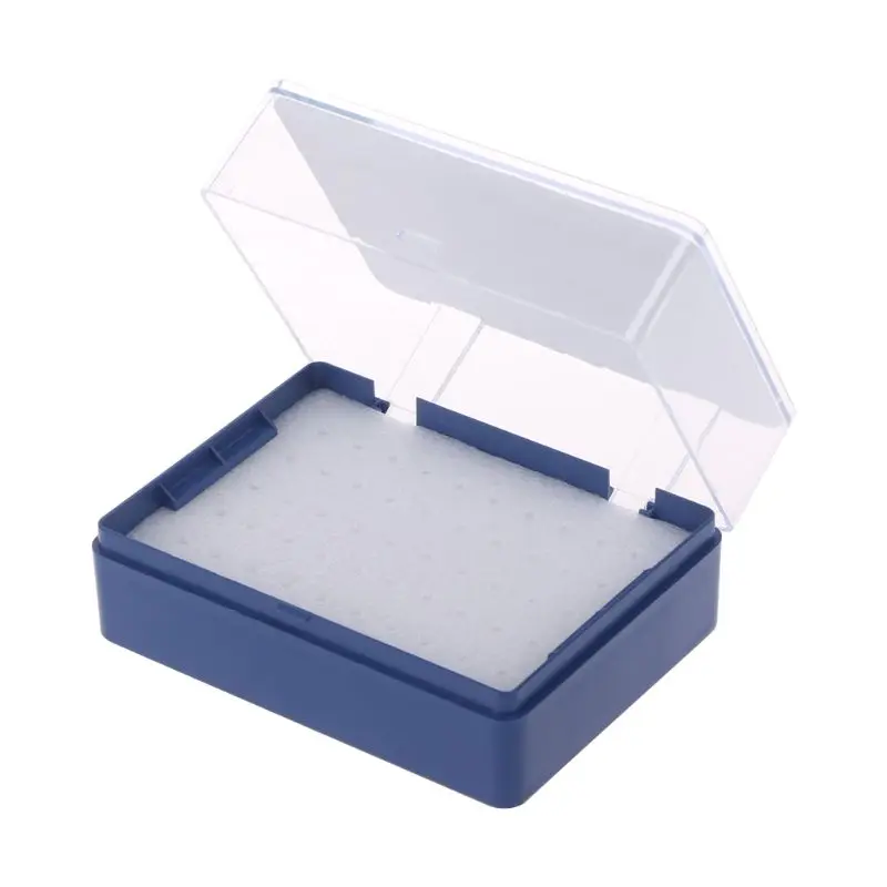 Пластиковый ящик для хранения с органайзером фрез из пенопласта 50 сверл PCB |