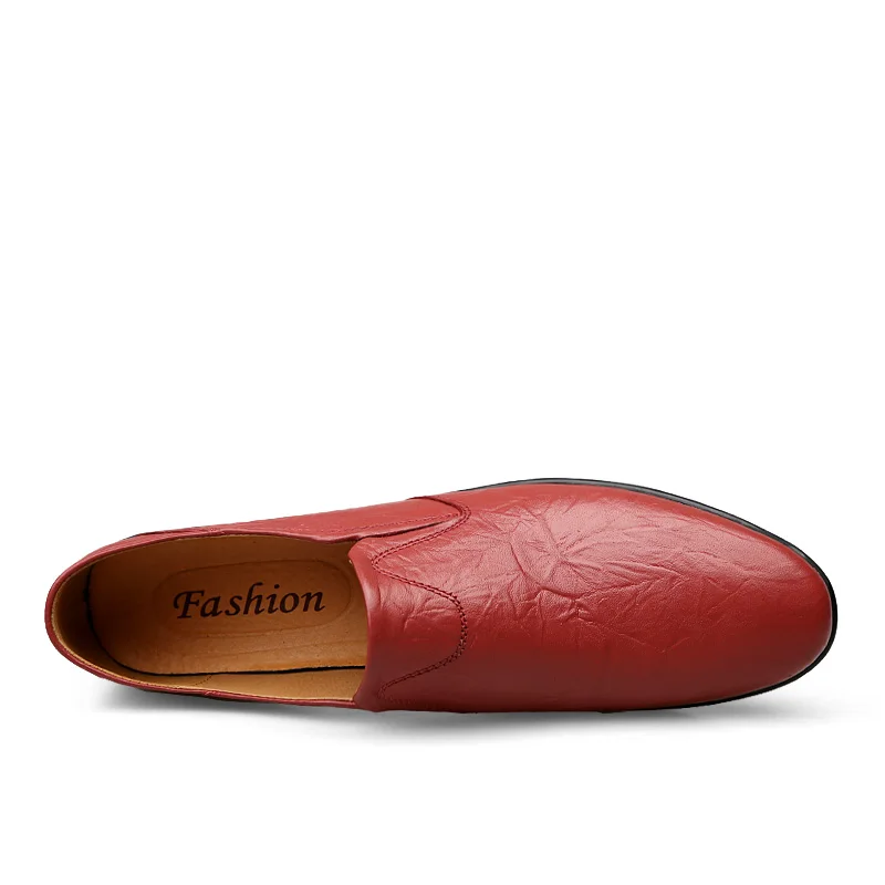 Лоферы мужские из натуральной кожи мягкие дышащие без застежки Мокасины