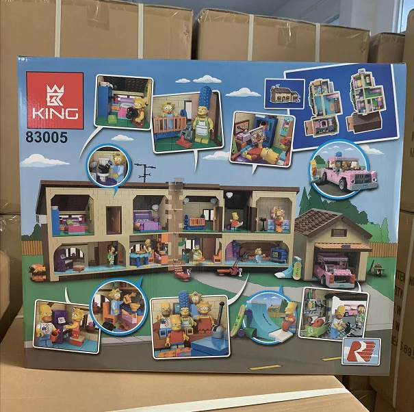 LPblocks King Bricks 16005 16004 Kwik E Mart, набор строительных блоков для дома Симпсоны, 71006 71016, киноархитектура, детские игрушки, подарок