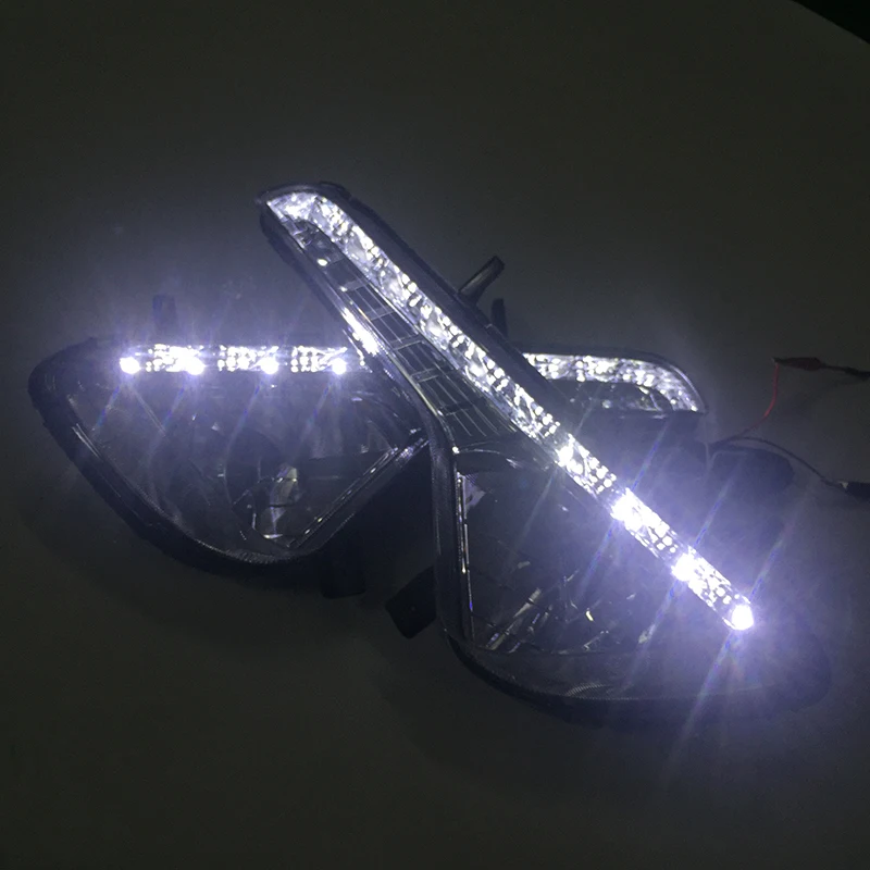 Светодиодсветодиодный дневные ходовые огни из АБС пластика 2 шт. 12 В DRL подходит