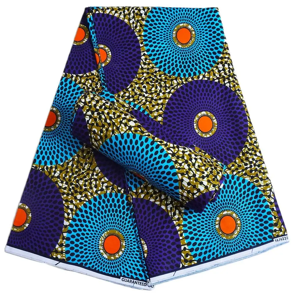 

African Ankara Prints Wax Fabric Patchwork Sewing Woman Dress Craft DIY Africa Material 100% Cotton High Quality Africa Tissu
