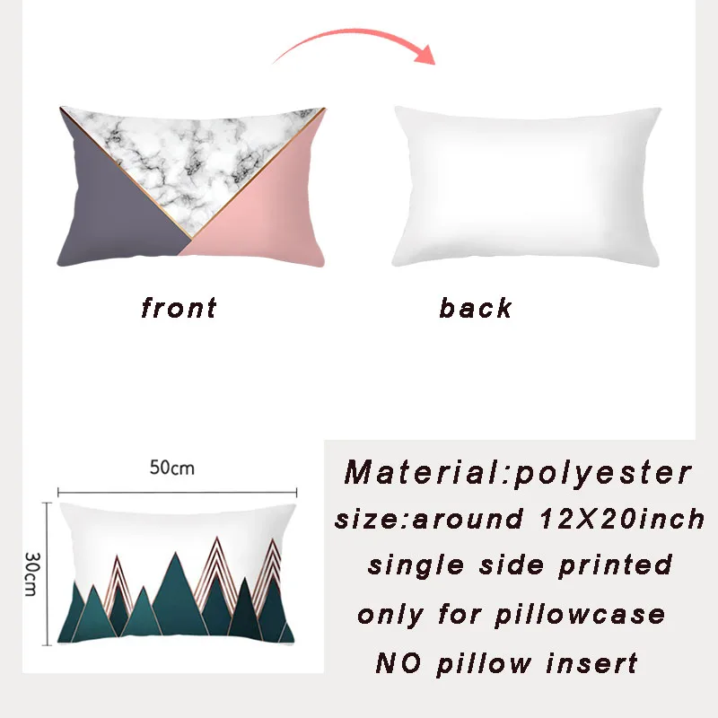 Pink Decorative Letter Cushion Cover 30x50cm Polyester Throw Pillowcase for Sofa and Home Decor image 2