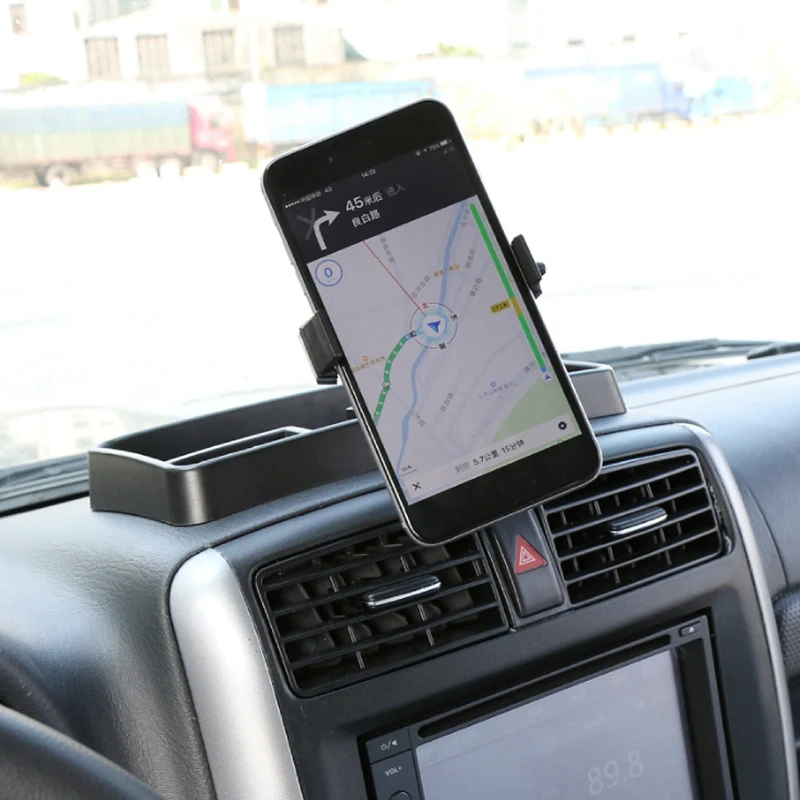 car auto mount dashboard mobile phone stand holder with storage box fit for suzuki jimny 2007 2015 interior accessories free global shipping