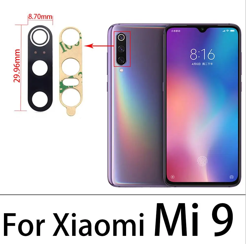 Glass Camera Lens with Tape For Xiaomi Redmi Mi 10T 10 11 Ultra 9 9T Se Note 9T 5G 10 Pro Note10 11 Lite Poco X3 F3