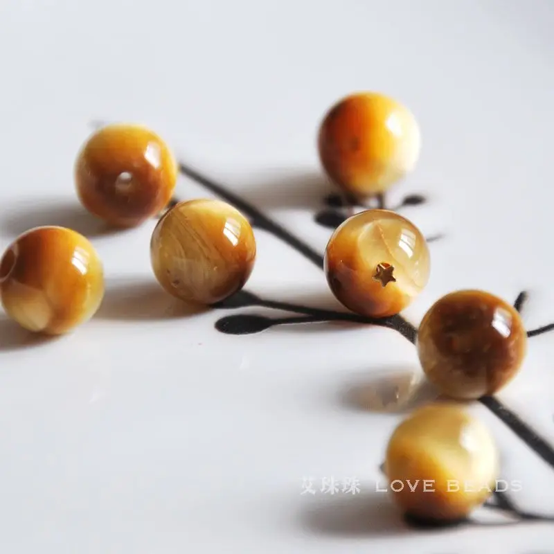 Круглые бусины золотого тигрового глаза 10 шт./лот 6 мм 12 | Украшения и аксессуары