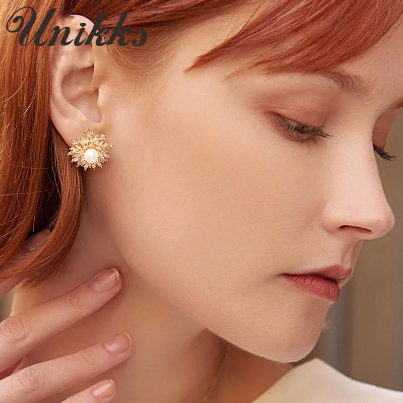 

French eternal retro earrings European and American style snowflake ear jewelry personalized earrings S925 sterling silver jewel