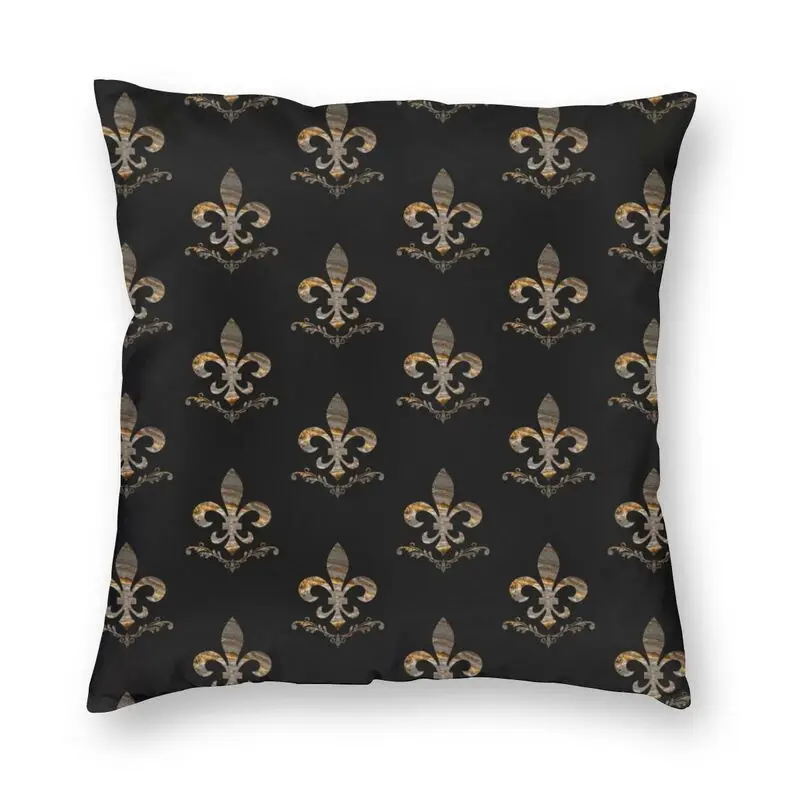 

Royal Fleur De Lis Cushion Cover Double-sided Fleur-De-Lys Lily Flower Throw Pillow Case for Sofa Fashion Pillowcase Decoration