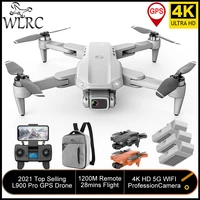 wlrc l900pro 4k gps drones dual camera 5g wifi 28mins flight brushless motor quadcopter distance 1 2km professional dron rc toys