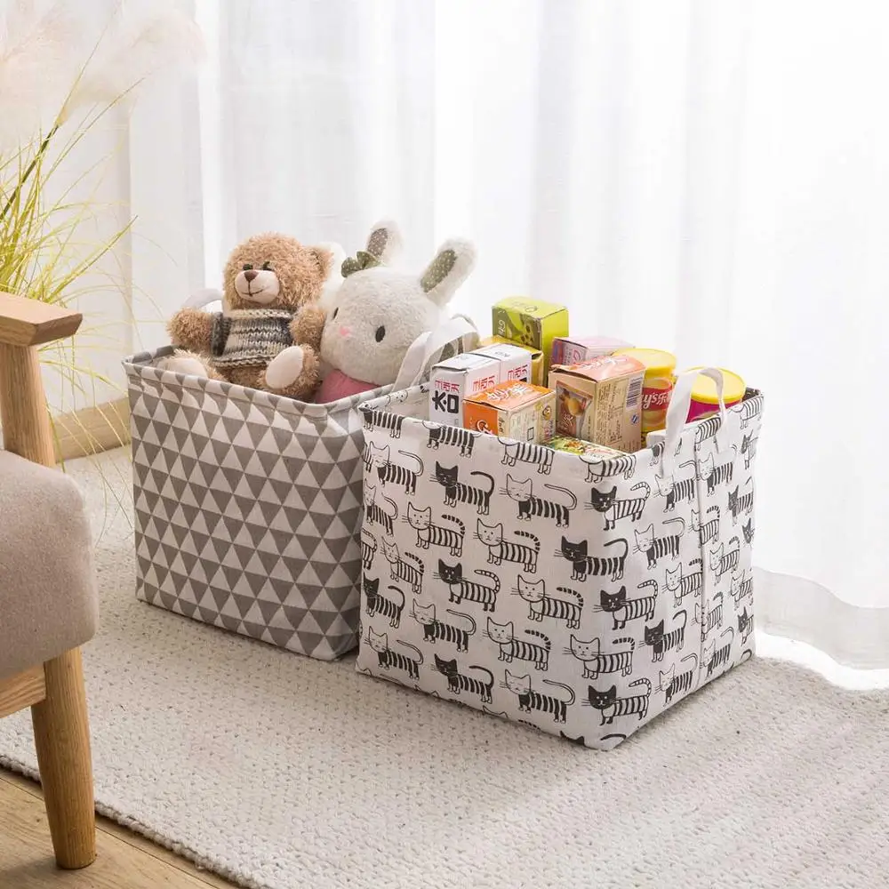 Складная корзина для белья с принтом детская хранения игрушек сумка грязной