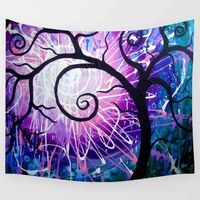 mandala tapestry feather trippy colorful tree art wall hanging tapestries for living room bedroom home blanket decor