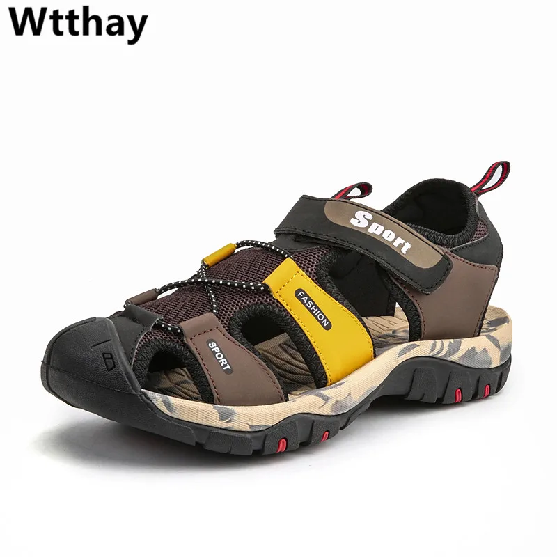

Brand New Summer Men Sandals Fashion Design Breathable Mesh Casual Beach Shoes Men Soft Bottom Outdoor Sandals Size 45 Wtthay