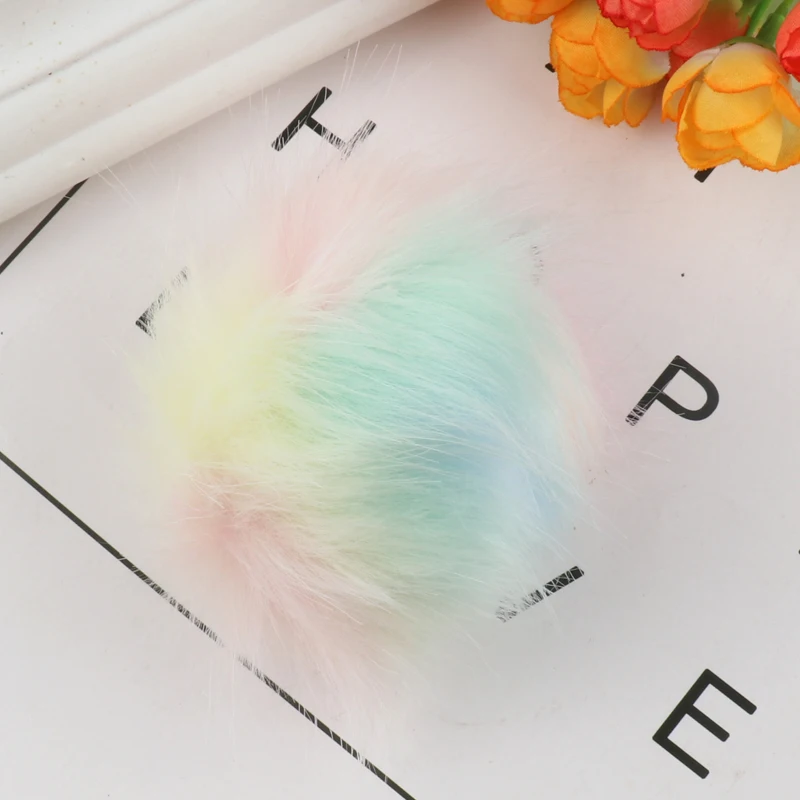 Помпоны декоративные макарон цветные помпоны 6 мм 10 большие мягкие из