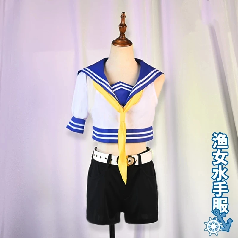 

[STOCK] Anime Identity V Grace Fisher Girl Oceangoing Voyage Sailor Party Uniform Cosplay Costume Women Halloween Free Shipping