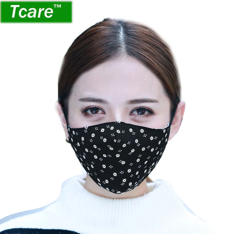 Tcare 1 шт., модная маска для лица и рта, анти-Пылезащитная маска, фильтр, ветронепроницаемый рот-Муфельная, устойчивая к бактериям маски для лица для защиты от гриппа