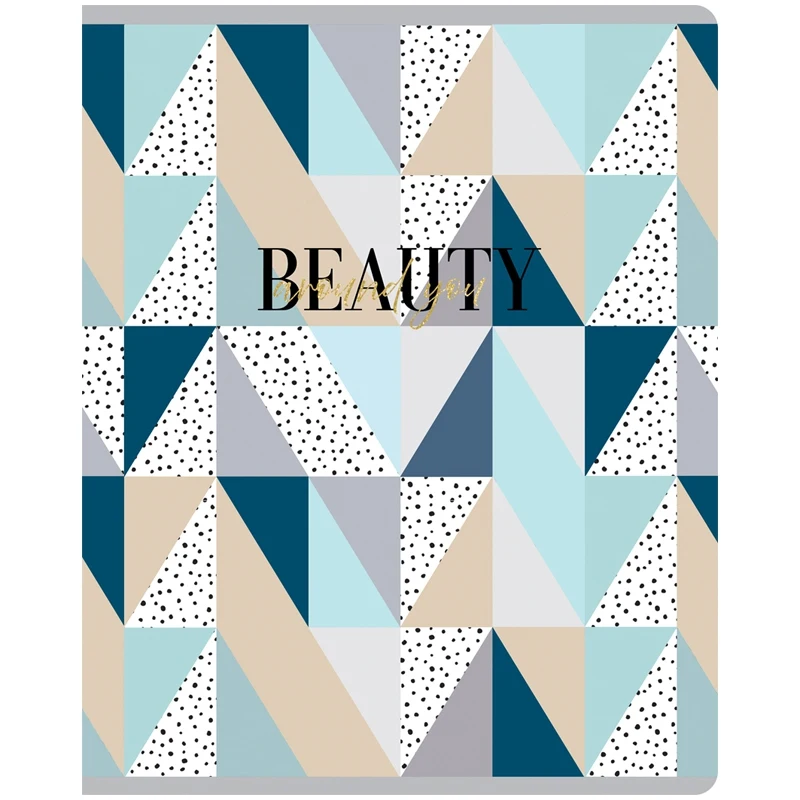Тетрадь 48л. А5 линия Greenwich Line &quotBeauty shapes" матовая ламинация тиснение фольгой 70г/м2