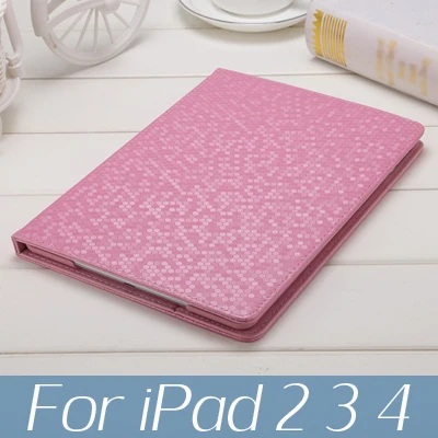 Для iPad 10,2 чехол 7th поколения планшет в виде ракушки для iPad mini iPad 9,7 5th 6th Air 1 2 iPad mini 5 4, 2, 3, ремешок из искусственной кожи Smart Cover - Цвет: pink for iPad 234