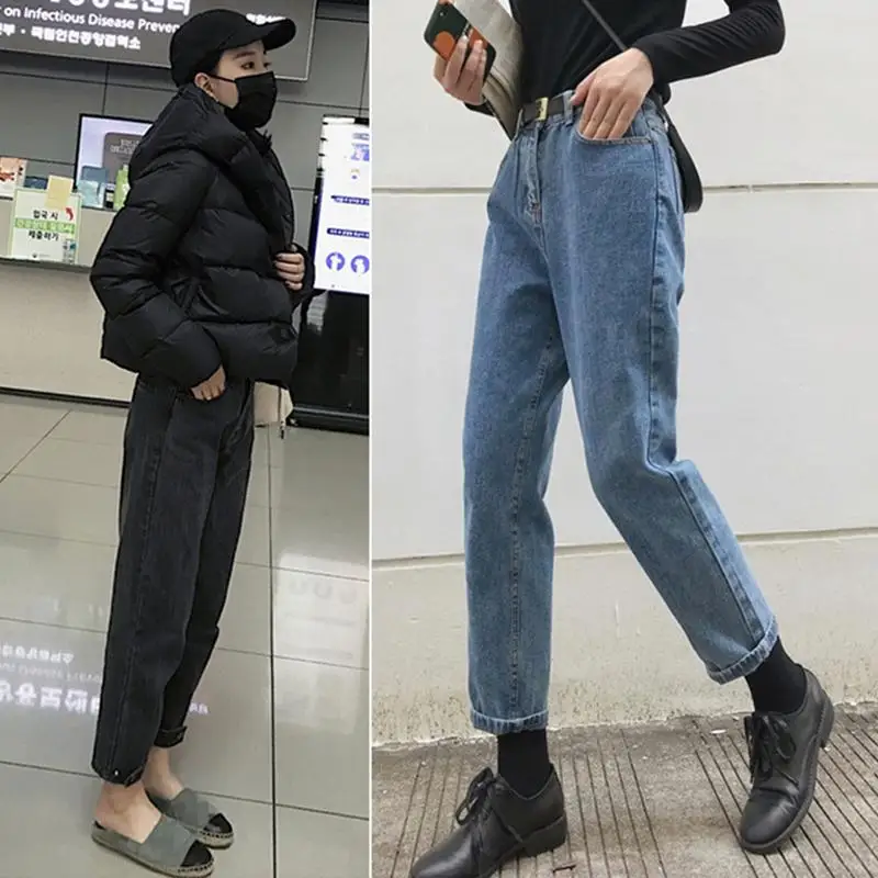 

2021 Maternity Jeans Spring Autumn Carrot Pants Pregnant Woman Loose New Plus Velvet Outer Wear Harem Pants Nine Points Pants