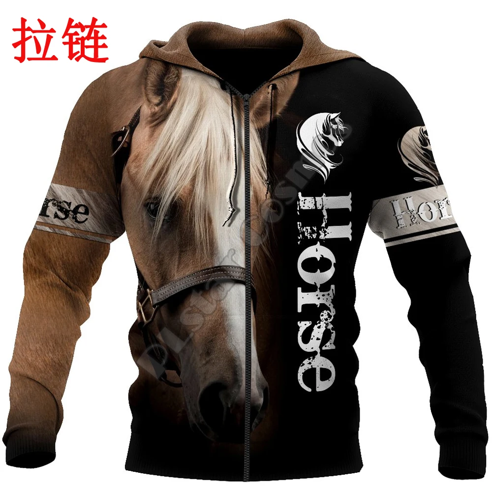 Прямая поставка осенние толстовки мужская толстовка с 3D принтом красивой лошади