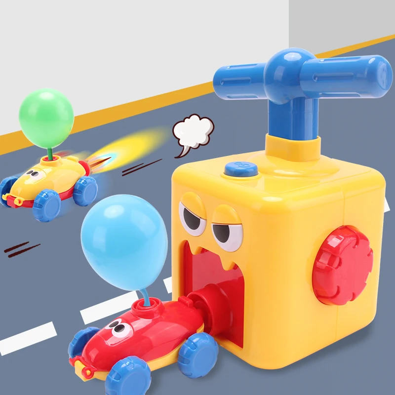 Juguete de coche de globo de potencia de aire para ni&ntilde;os, lanzador de globos de energ&iacute;a inercial, rompecabezas de experimentos de Ciencia Educativa, Juguetes Divertidos para ni&ntilde;os-1