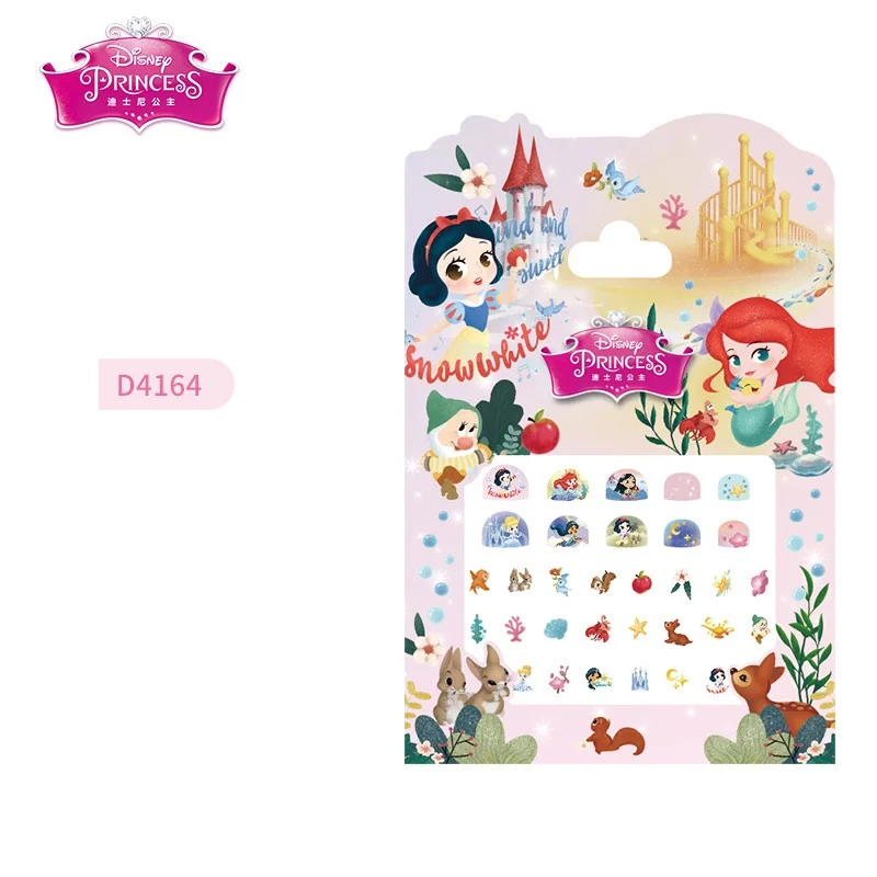 Детские наклейки для ногтей Disney Mickey Princess Snow безопасные нетоксичные детские тату