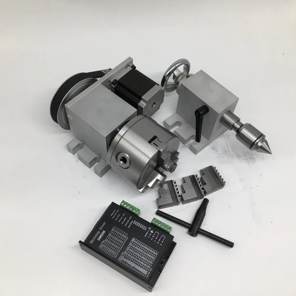 4 Ось вращения ось продлить поворотный Nema23 Драйвер шагового двигателя 80 мм K11