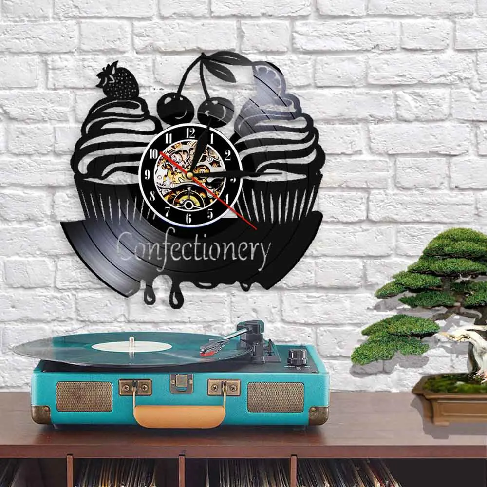 Конфеты десертные настенные часы современный дизайн 3D виниловые на кухню