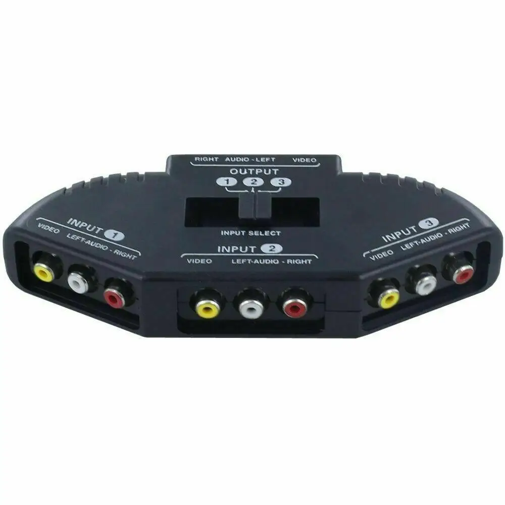 BEESCLOVER 3-сторонний выход RCA сплиттер 3 в 1 аудио-видео AV селектор с кабелем Splitter r60 |