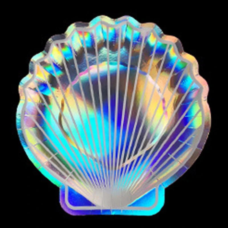 8 шт./партия Переливающаяся сверкающая оболочка бумажные тарелки для вечеринок