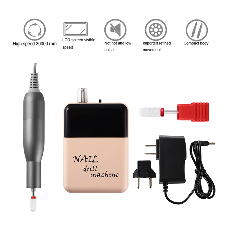 

Portable Rechargeable Nail Drill Machine 30000RPM Manicure Machine Electric Nail File Nail Art Tools Set