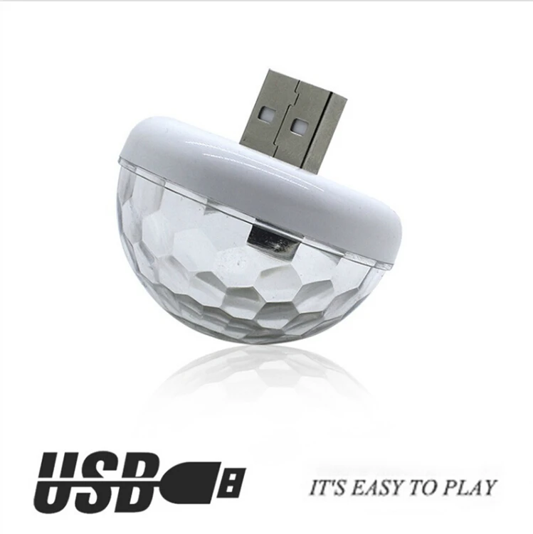 Автомобильный волшебный USB-светильник DJ RGB Мини Красочный музыкальный звуковой