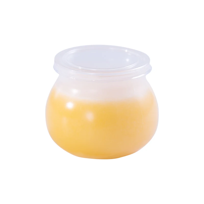 

25pcs Disposable pudding cup PP injection high temperature resistant plastic cups transparent cute mini yogurt cup with lid