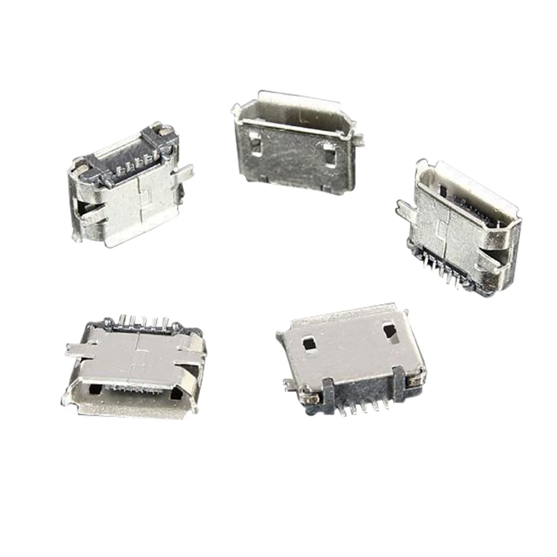 50 шт. Micro USB Type B Женский 5Pin разъем SMT Jack Разъем Порт печатной платы|Компьютерные