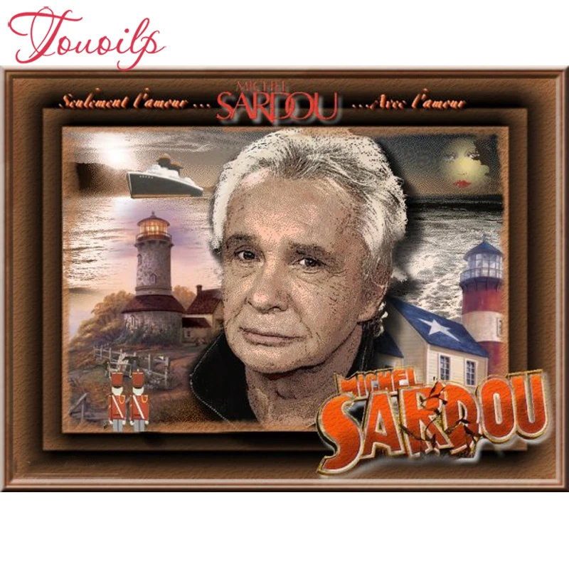 Алмазная живопись TOUOILP 5D сделай сам Мишель сардоу вышивка крестиком для мужчин