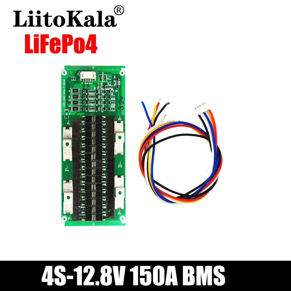 

Brand New Liitokala 4s 12.8v 150a Lifepo4 Lithium Iron Phosphate Battery Protection Board 3.2v High Current Battery Bms Pcm