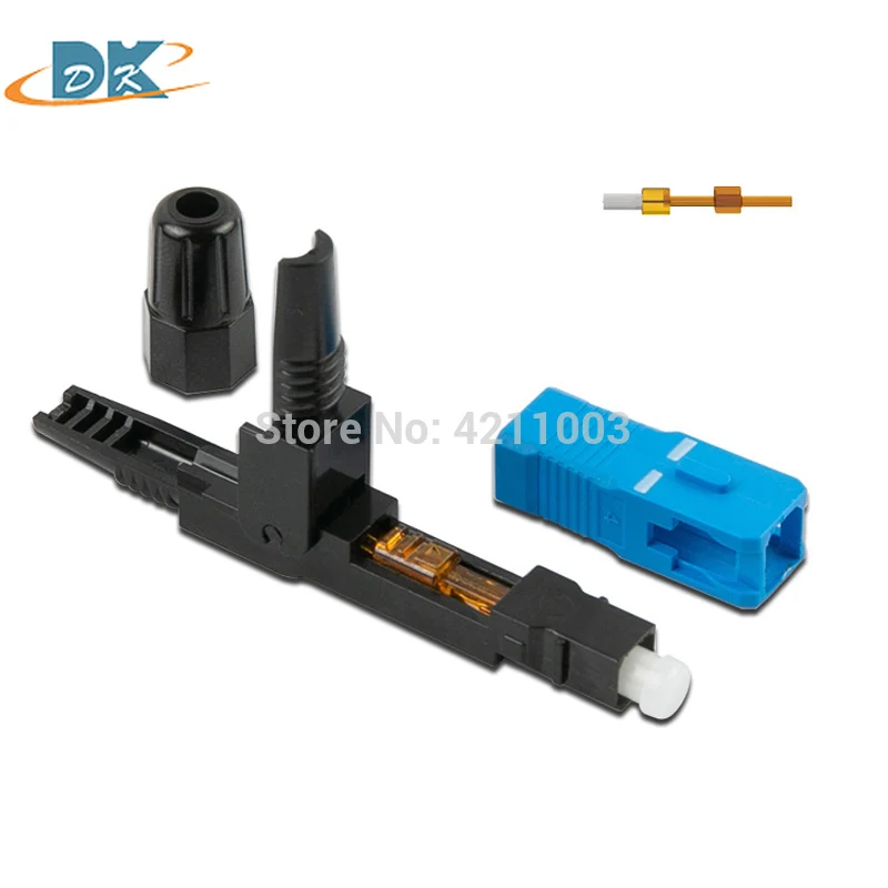 SC upc connector single mode optical fiber connectors 55mm FTTH scupc embedded cold connector for olt gpon onu epon