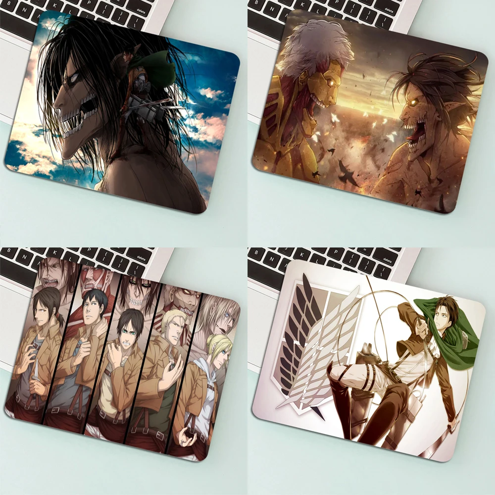 

Anime Mouse Pad Small Multi-size Gaming Desk Rug PC Gamer Attack On Titan Cabinet Keyboard Laptop Desk Pad Ergonomic Memo Pad