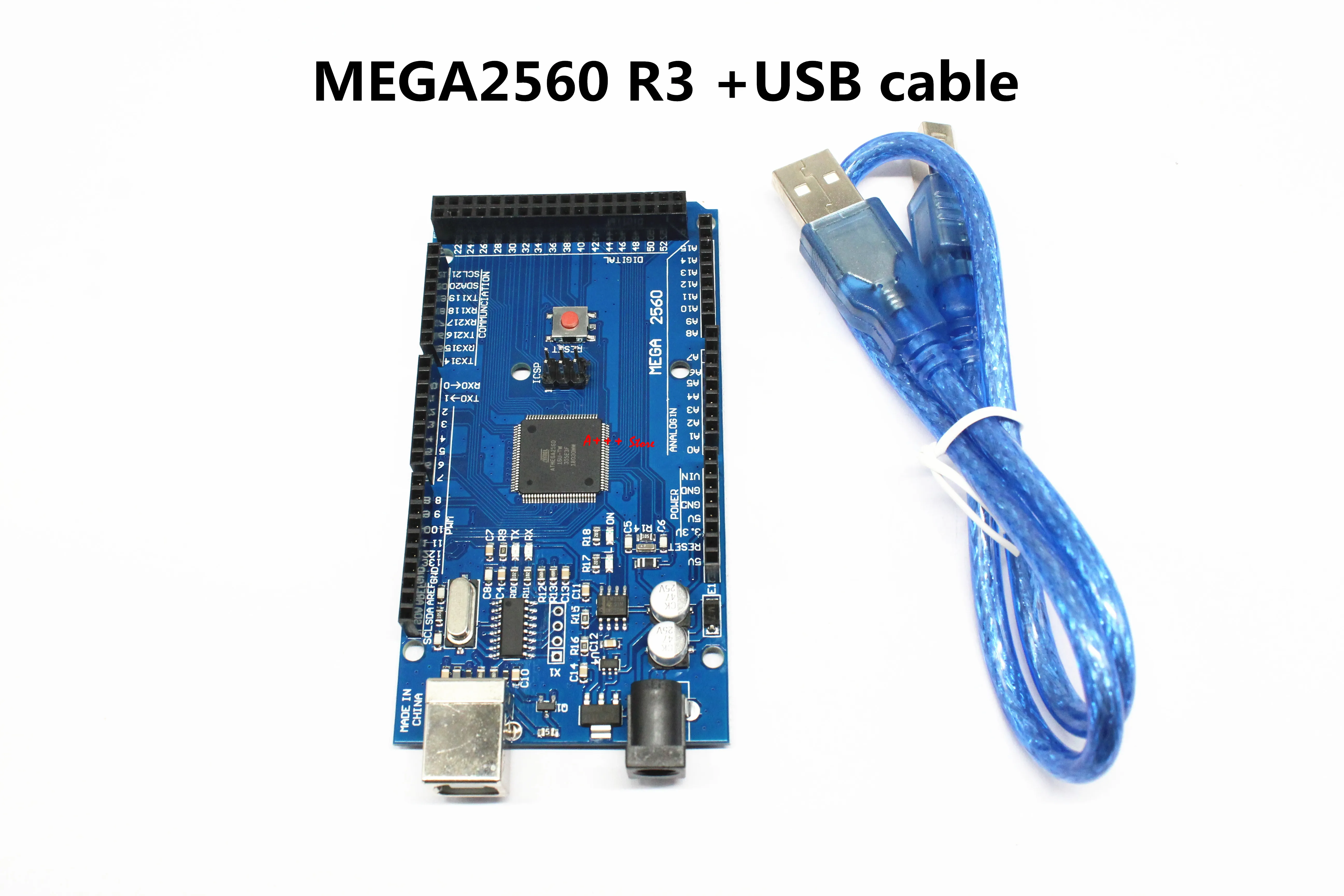 MEGA2560 R3 ATmega2560 AVR USB плата + кабель МЕГА 2560 чехол для arduino MEGA R3|Интегральные схемы| |