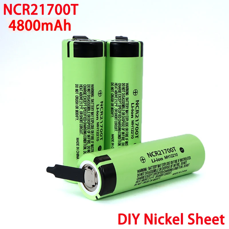 Литий-ионный аккумулятор NCR21700T, 3,7 в, 4800 мАч, 15 А, 5 А