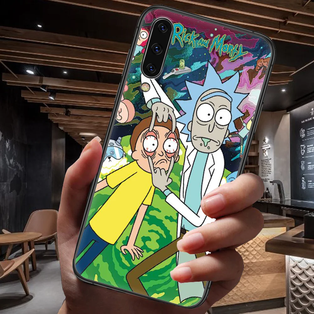 

Cartoon Ricks Anime Morty Phone Case For Samsung Galaxy A 3 5 7 8 10 20 20E 21S 30 30S 40 50 51 70 71 black Cell Tpu Waterproof