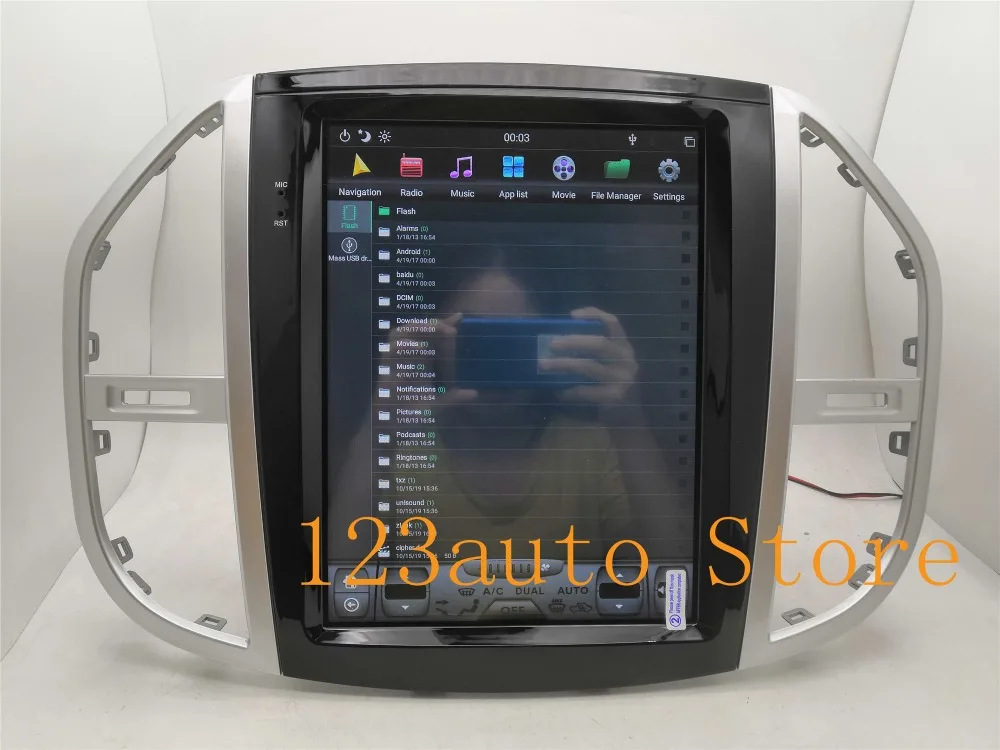 12,1 дюймов вертикальный Tesla стиль Android 8,1 автомобильный DVD gps плеер Авто Навигация радио для Benz mercedes VITO Metris