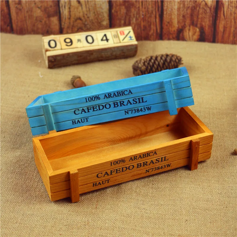 Ретро Деревянные суккулентные деревянный ящик украшения бытовые прямоугольной