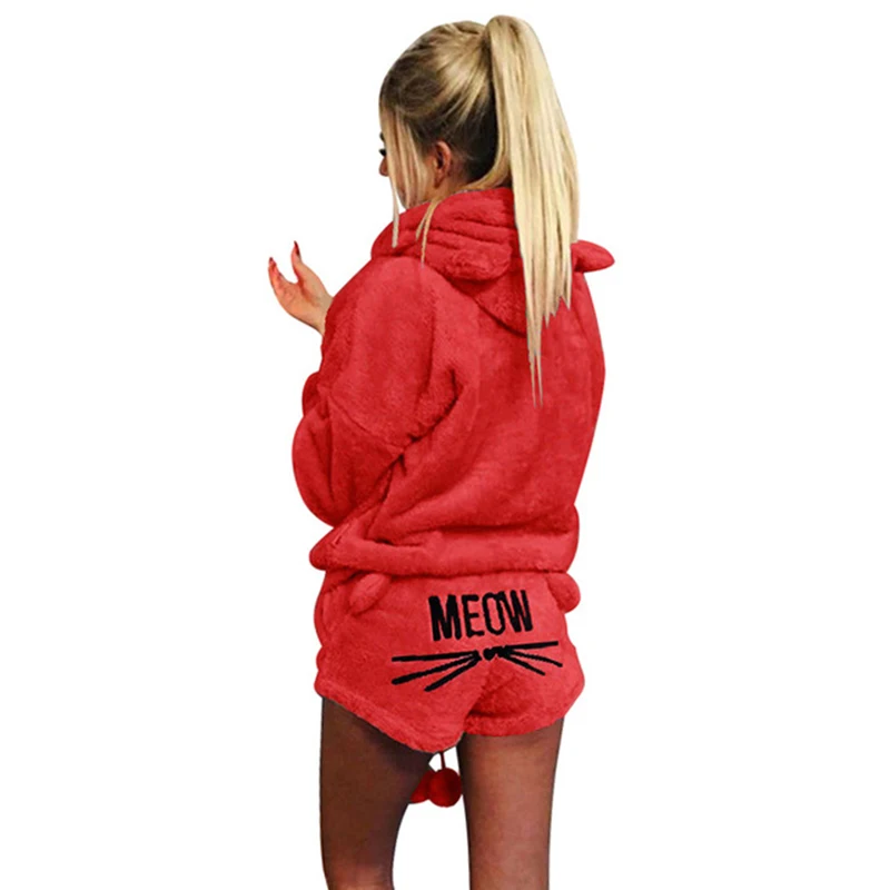 Женский спортивный костюм Fannel теплый комплект из двух предметов с капюшоном и