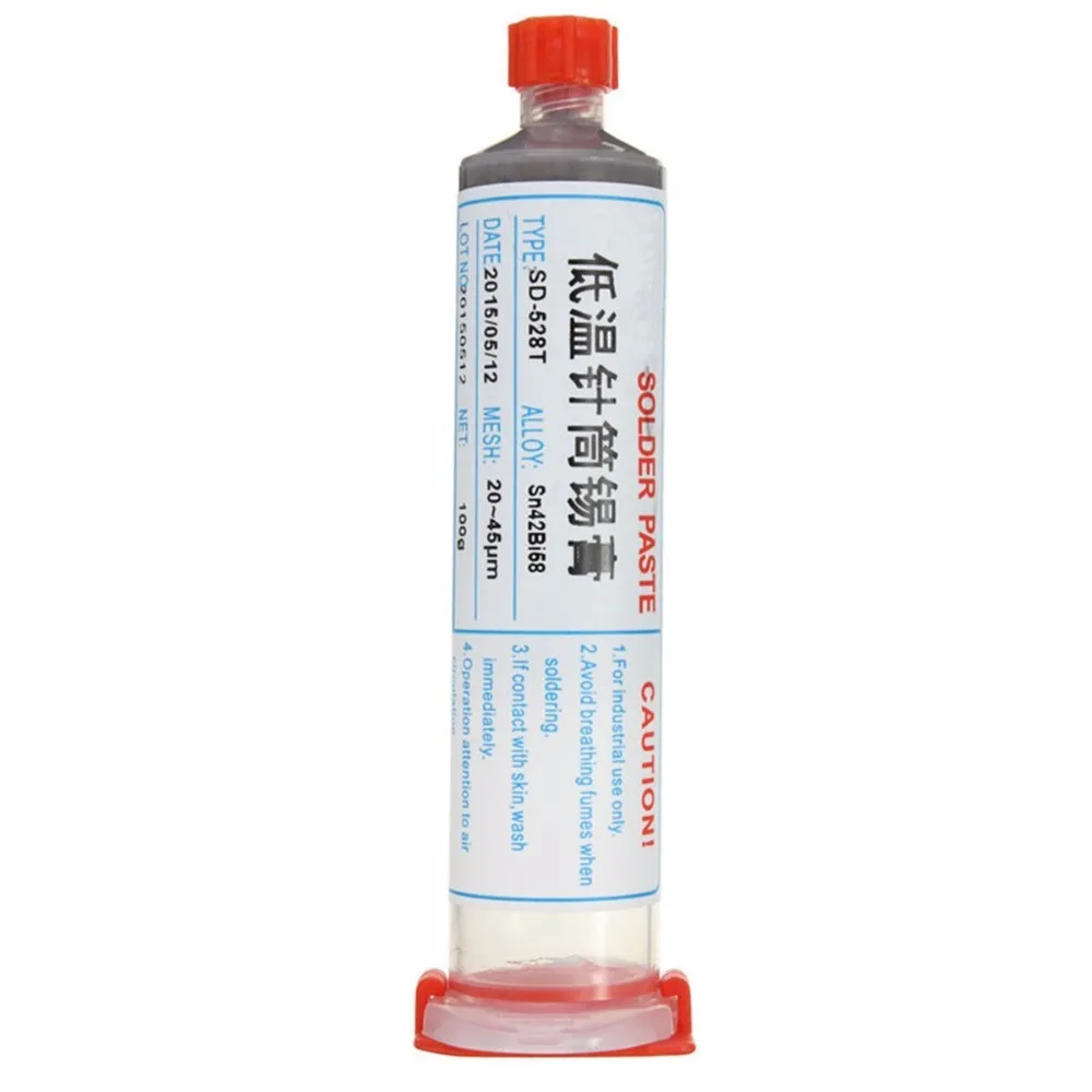100% оригинальная 100g Sn42Bi58 SD-528T низкотемпературная SMT светодиодсветодиодный